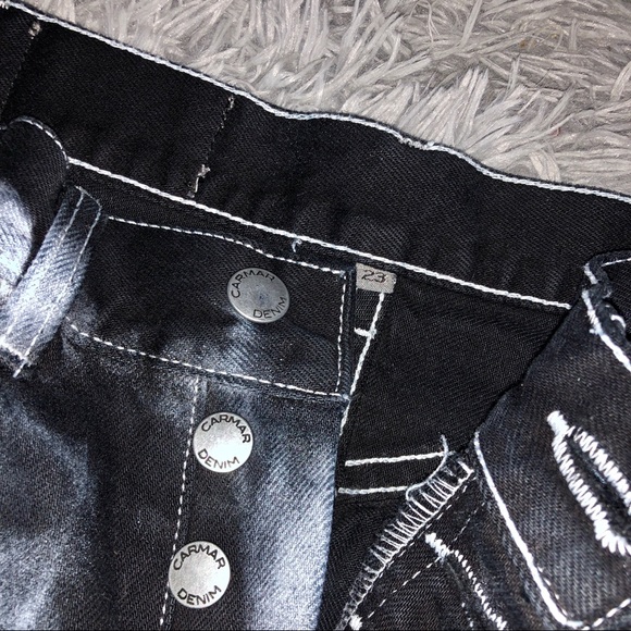 CARMAR DENIM- Black/Gray Tye Dye Girlfriend Jeans - Picture 3 of 6
